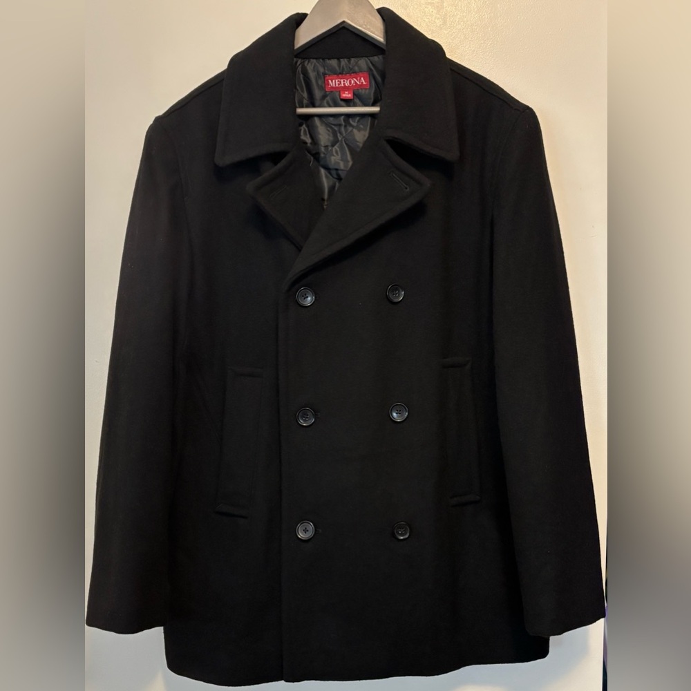 Merona Black Peacoat for Men